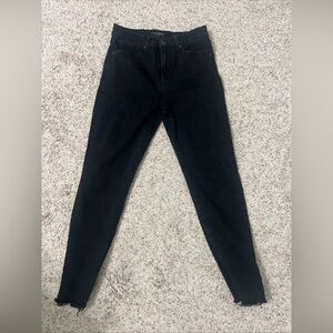 Lucky Brand Black Women's Jeans Skinny Ankle High Rise Raw Hem Size 8 / 29